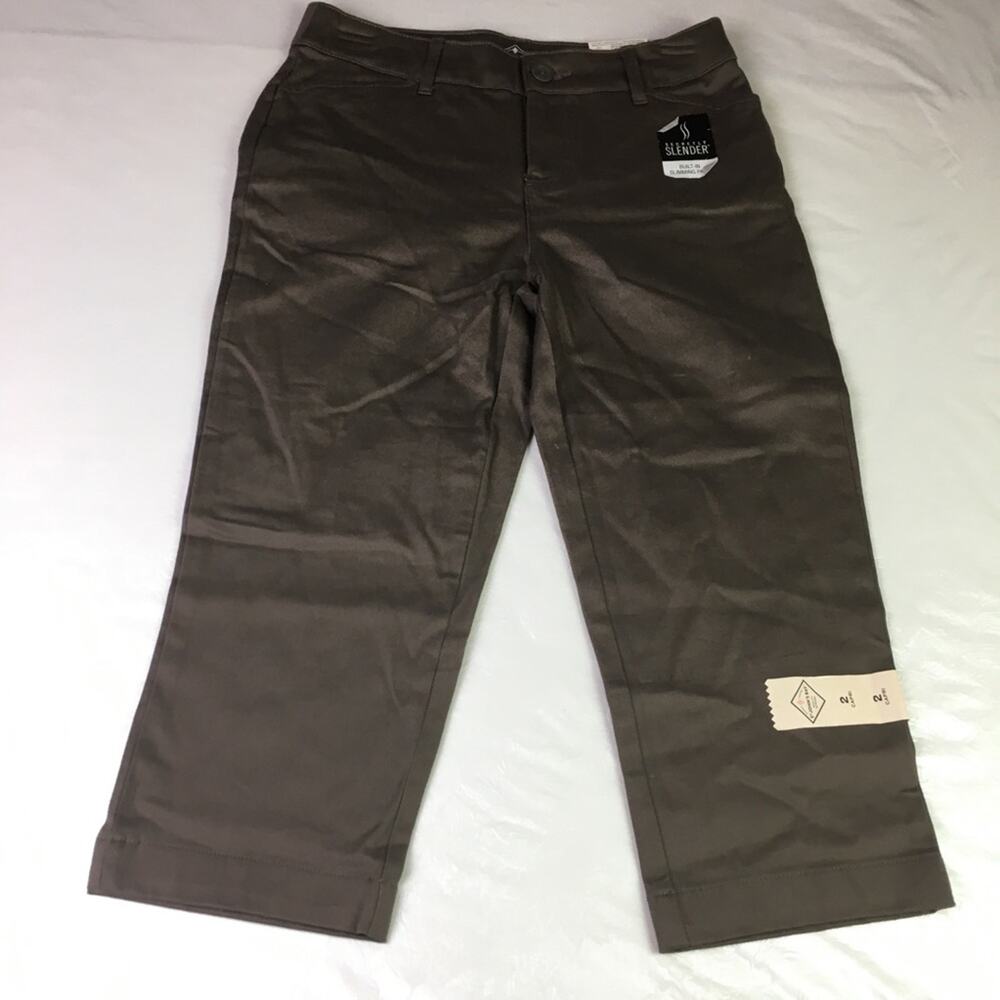 St John’s Bay mid-rise capris cafe brown size 2